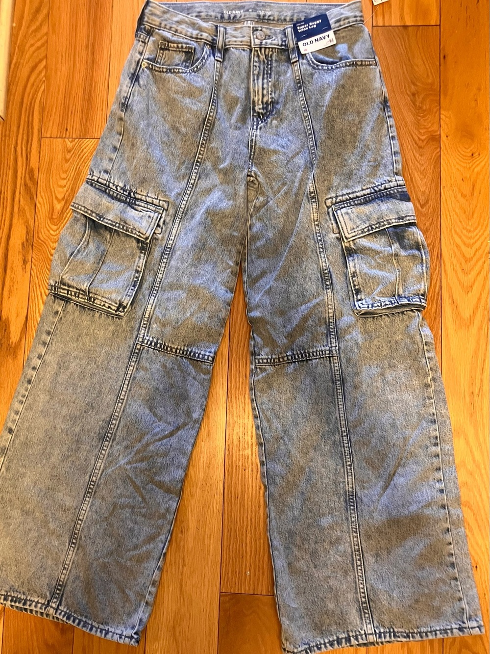 Old Navy Light Blue Cargo Denim Pants for Kids